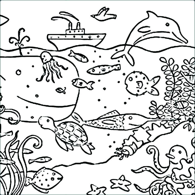 768x768 Free Ocean Coloring Pages