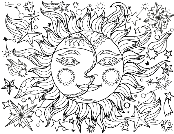 600x464 Free Printable Sun And Moon Adult Coloring Page Download It