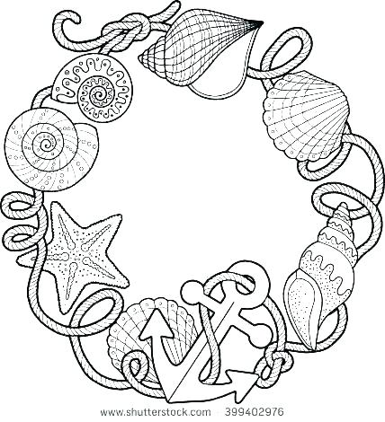 428x470 Seashell Coloring Sea Shell Coloring Pages Beach Ball Coloring