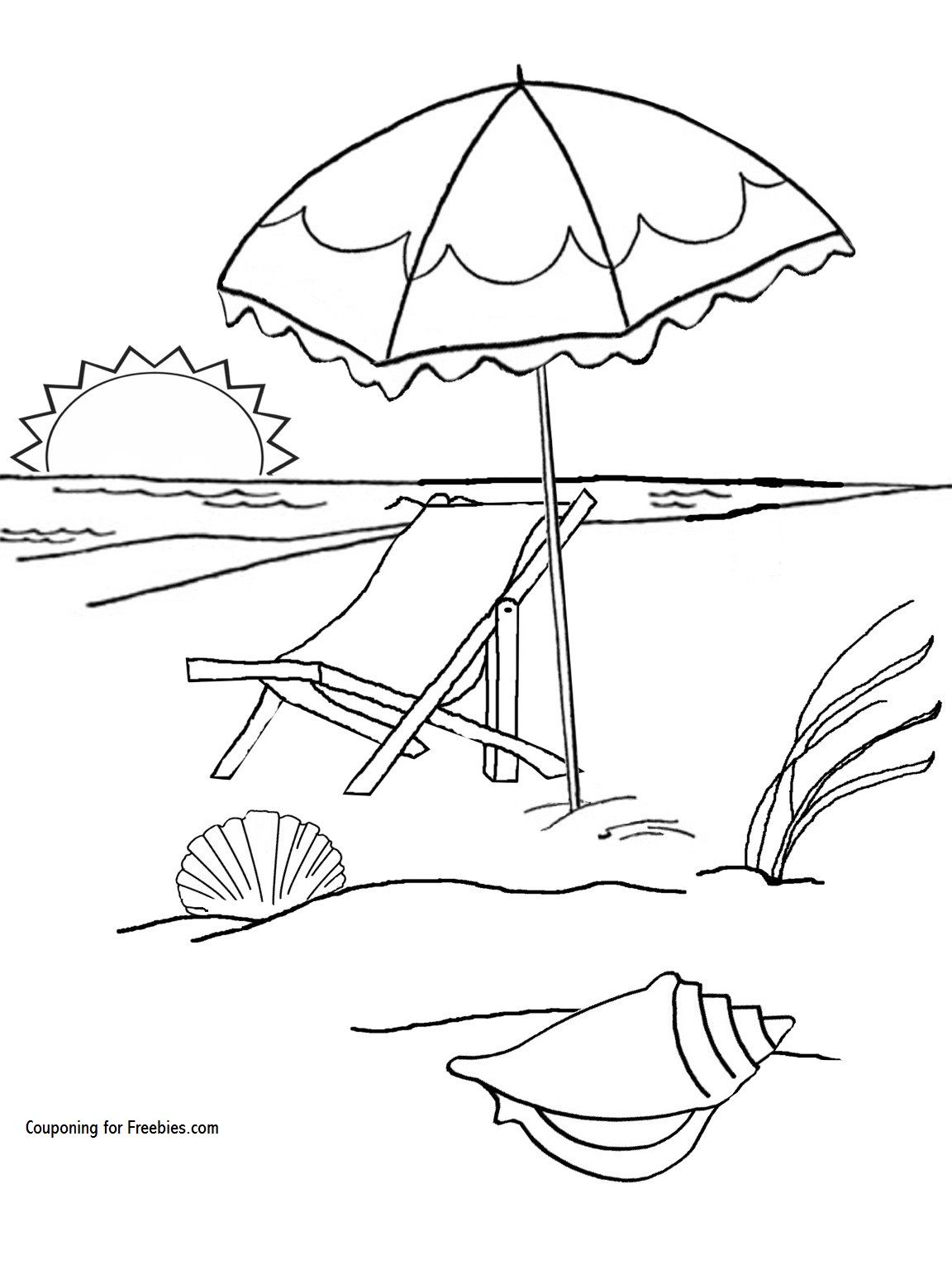 1152x1536 Unlimited Seashore Coloring Pages Free Summer