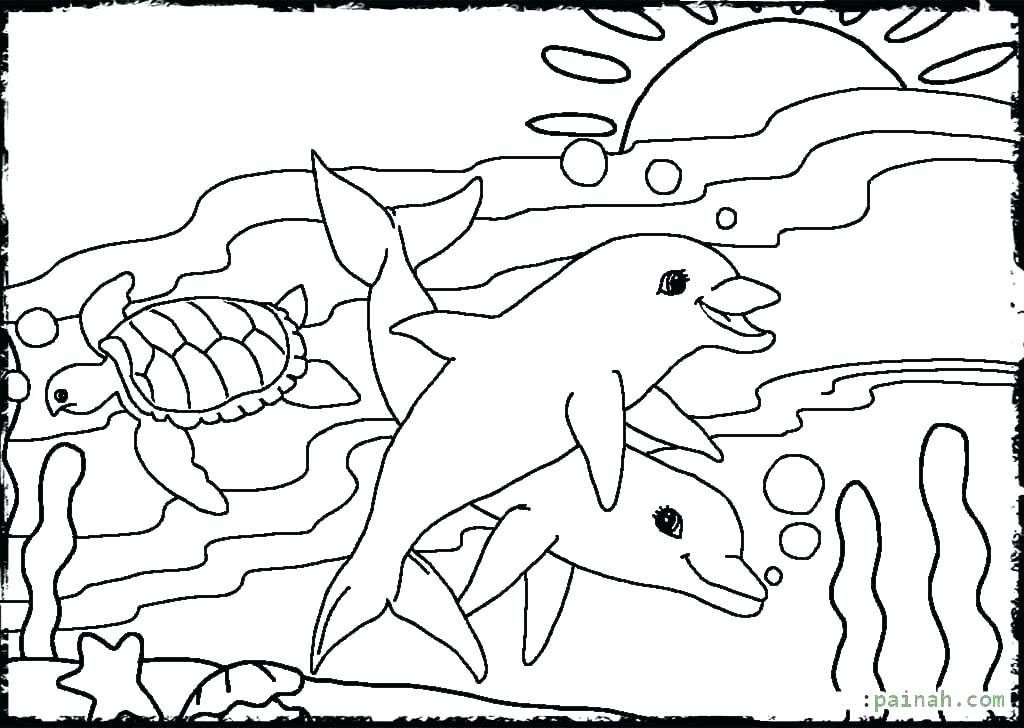 1024x728 Seashore Coloring Pages Free Ocean Life Coloring Pages Printable