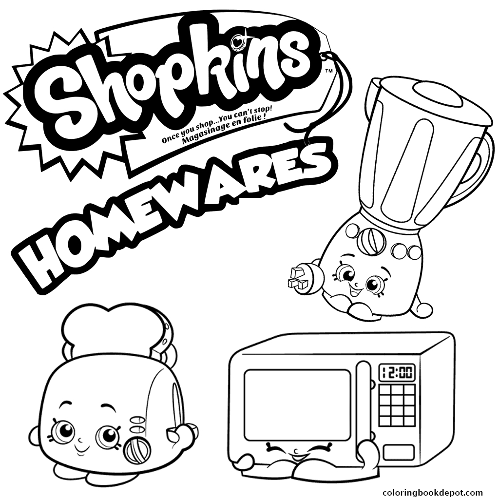 1024x1024 Shopkins Homewares Coloring Pages Free