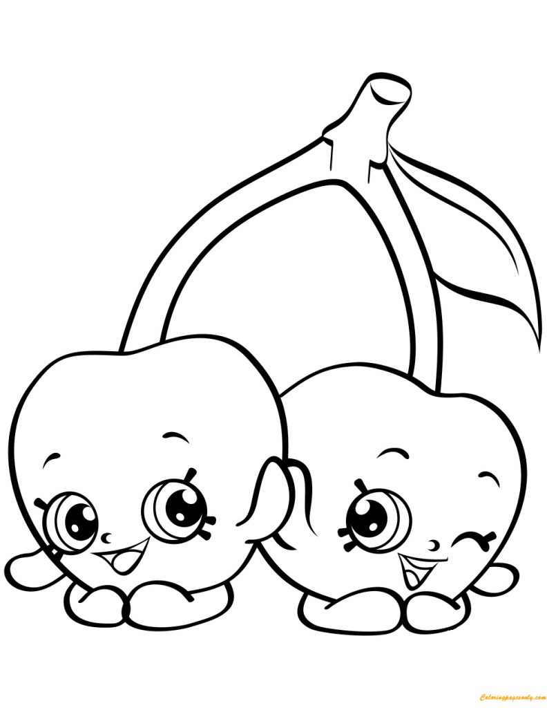 792x1024 Impressive Decoration Shopkin Coloring Pages Cheeky Cherries