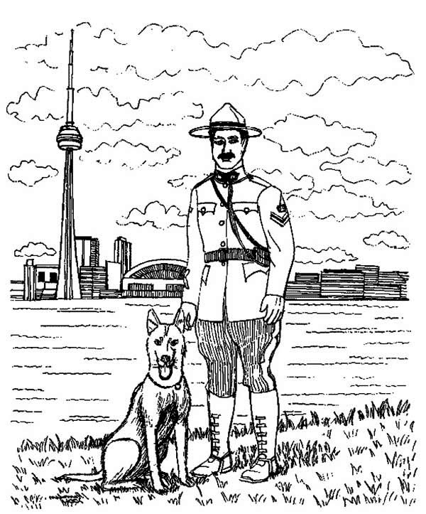 600x723 Seattle Police Officer Coloring Page
