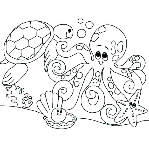 618x618 Seaweed Coloring Pages Printable Ocean Coloring Pages Free Ocean