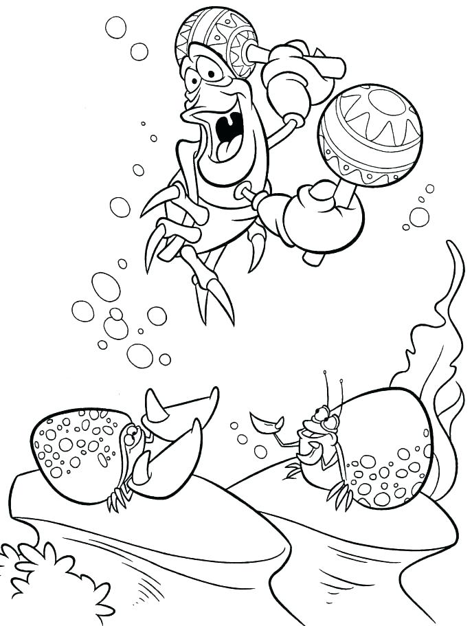 687x911 Sebastian Coloring Pages Crab Coloring Pages Printable Black