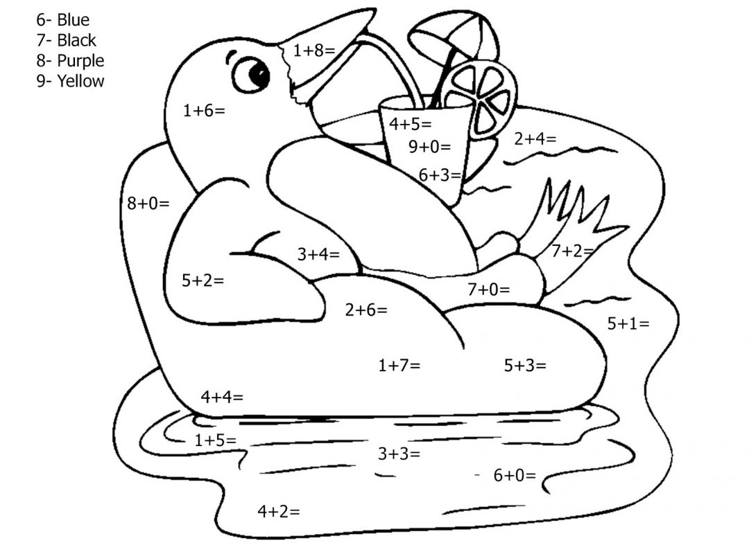 1080x800 Grade Coloring Pages Printable Math Free For Kids Sheet