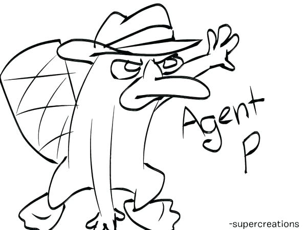 600x450 The Platypus Coloring Pages Secret Agent Coloring Pages Free