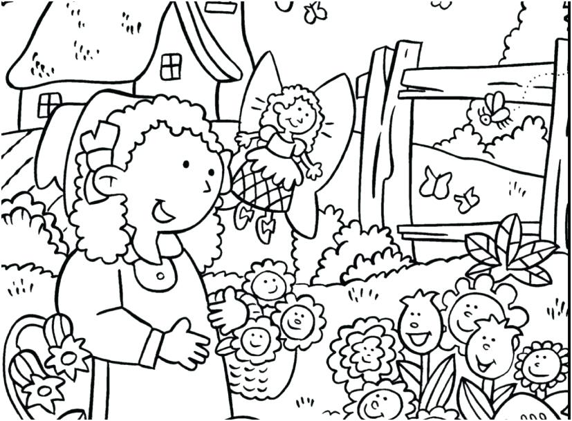 827x609 Coloring Pages Garden Garden Coloring Pages From Concept