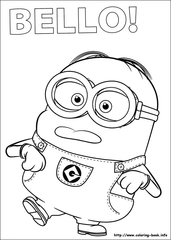 567x794 Minions Coloring Picture