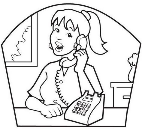 473x447 Secretary Coloring Pages
