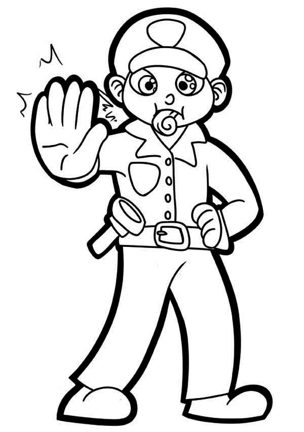 600x852 New Police Officer Coloring Pages Gallery Colo
