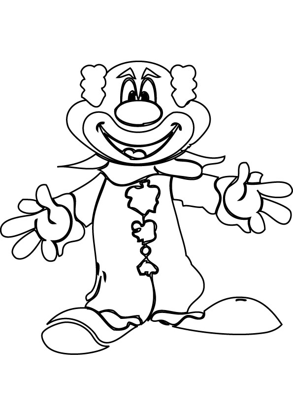 595x842 Clown Free Coloring Page