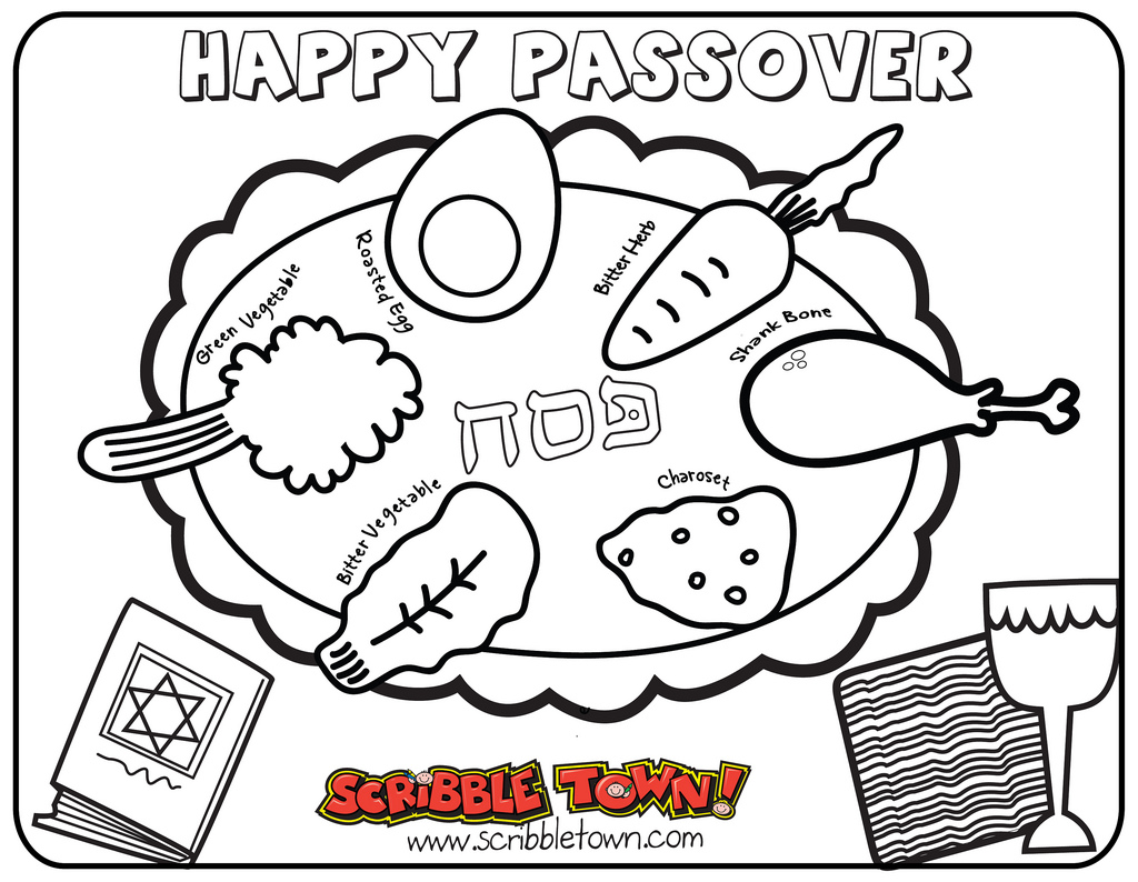1024x794 Happy Passover Coloring Pages