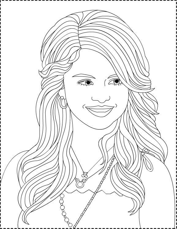 578x747 Coloring Pages To Print Selena Gomez Coloring Pages Jhj
