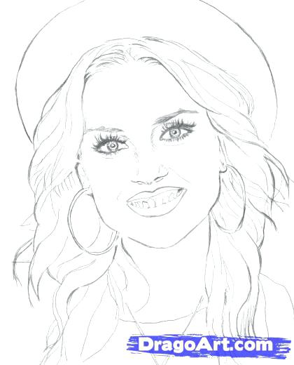420x520 Demi Lovato Coloring Pages Posing Coloring Page More Famous People