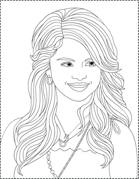 578x747 Selena Gomez Coloring Page Coloring Pages To Print Coloring Pages