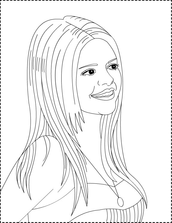 575x744 Selena Gomez Coloring Pages Coloring Pages To Print