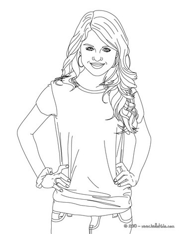 364x470 Selena Gomez Actress Coloring Pages