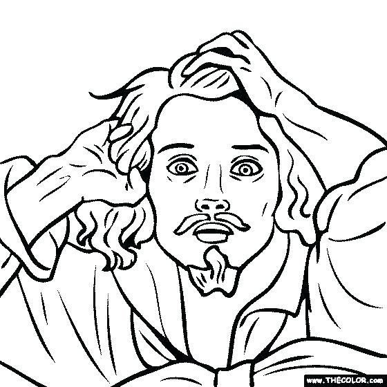 560x560 Portrait Coloring Pages Self Portrait Coloring Page Free Coloring