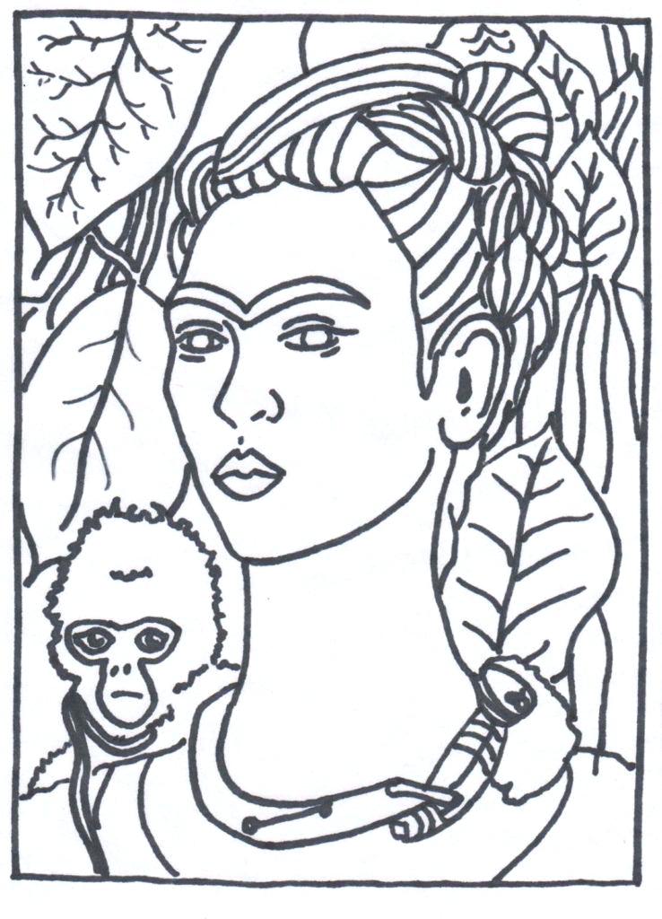 738x1024 Self Portrait Coloring Page Self Portrait Coloring Page Click