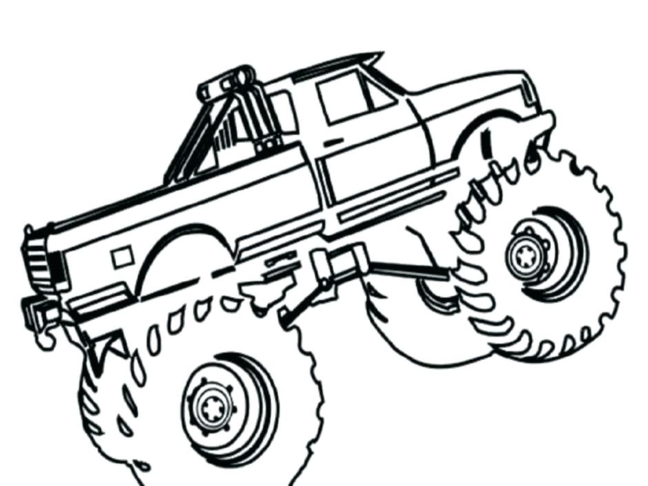 940x705 Semi Coloring Pages Monster Truck Grave Digger Coloring Also Grave