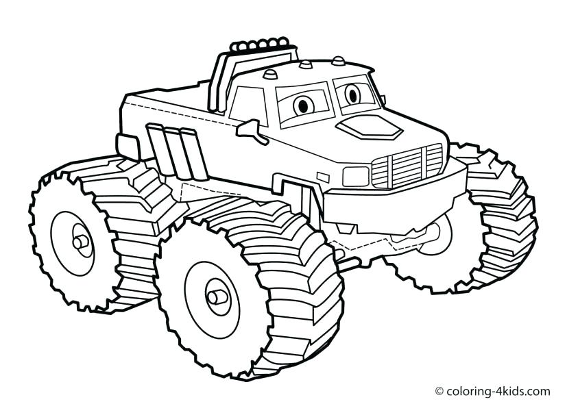 827x609 Truck Coloring Page Easy Monster Truck Coloring Pages And Monster