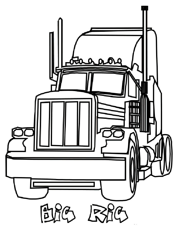 750x1000 Semi Truck Coloring Pages Free Printable Semi Truck Coloring Pages