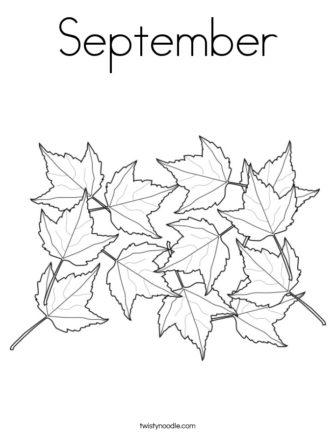 685x886 September Coloring Page