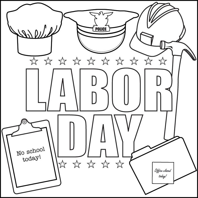 800x800 Labor Day Coloring Pages Printable Free Wallpapers Images