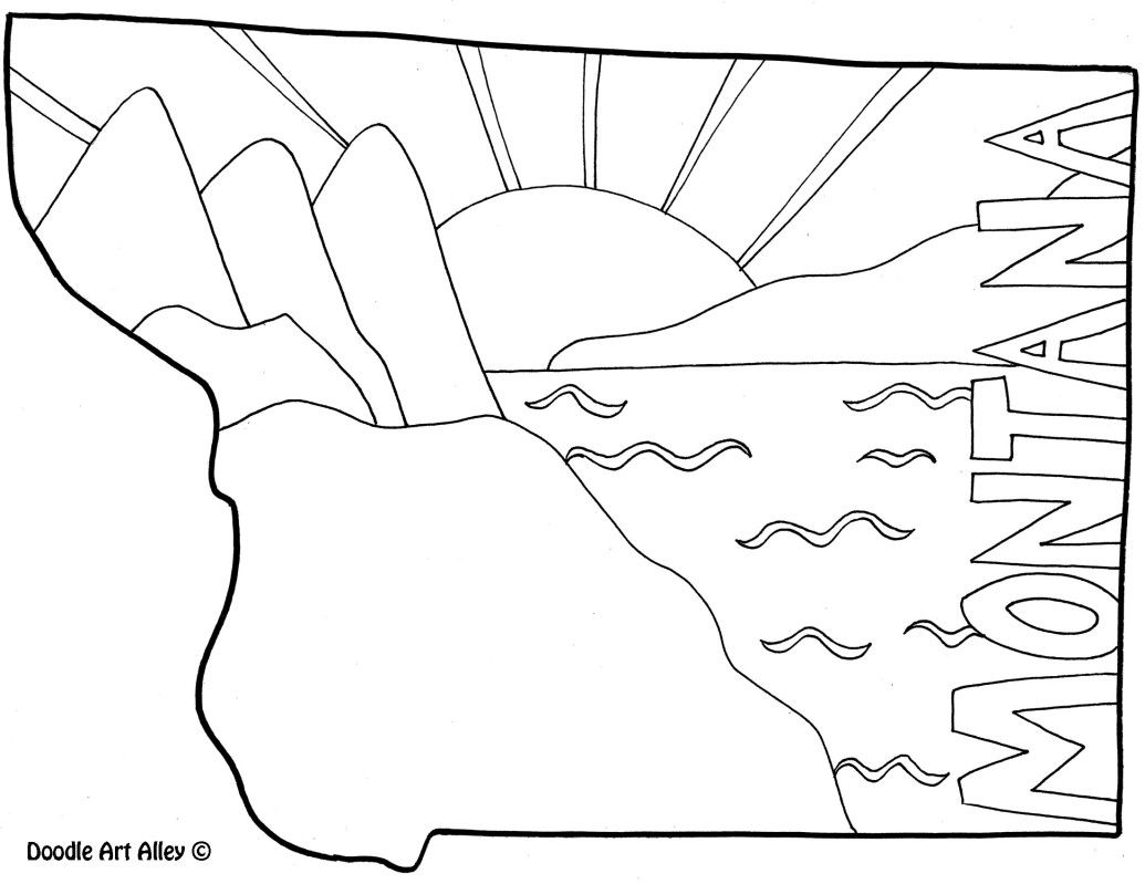 1035x799 Montana Coloring Page