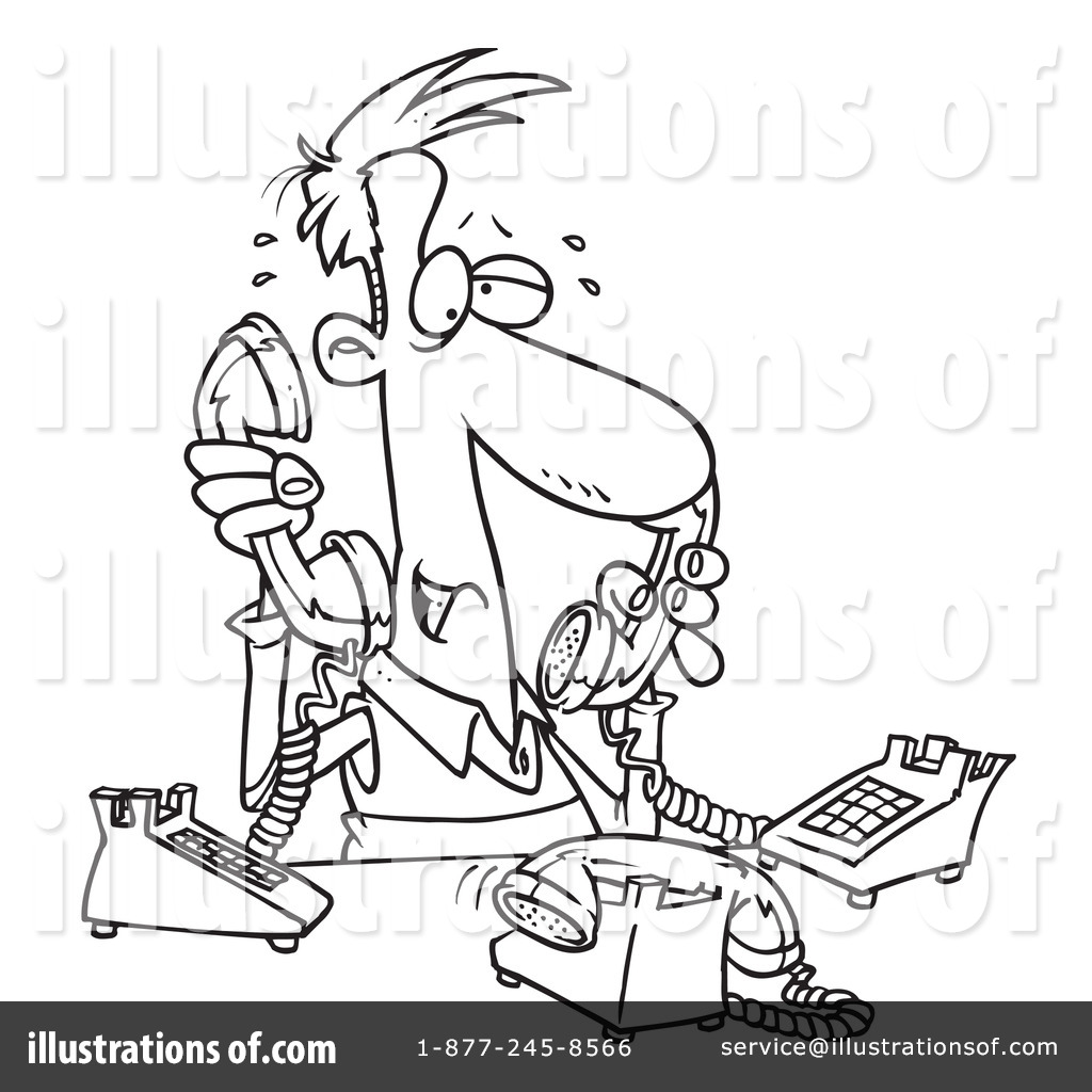 1024x1024 Telemarketer Coloring Page Vector Of Cartoon Woman Filing Her