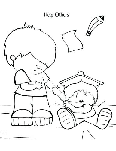 386x500 Helping Others Coloring Pages For Kids Crafts Craft Helping Others
