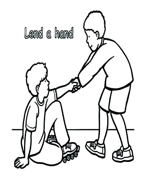 600x753 Helping Others Coloring Pages Helping Others Coloring Pages Lend