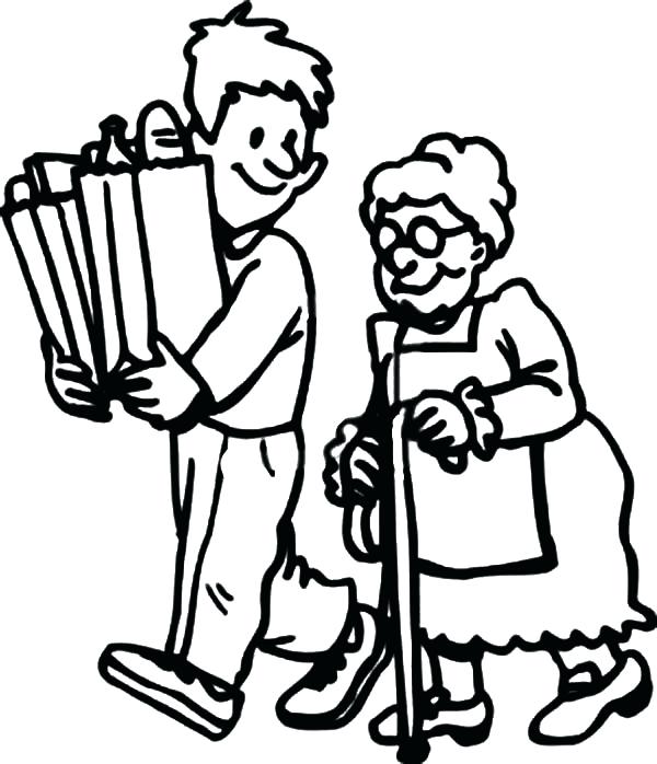 600x698 Helping Others Coloring Pages Helping Others