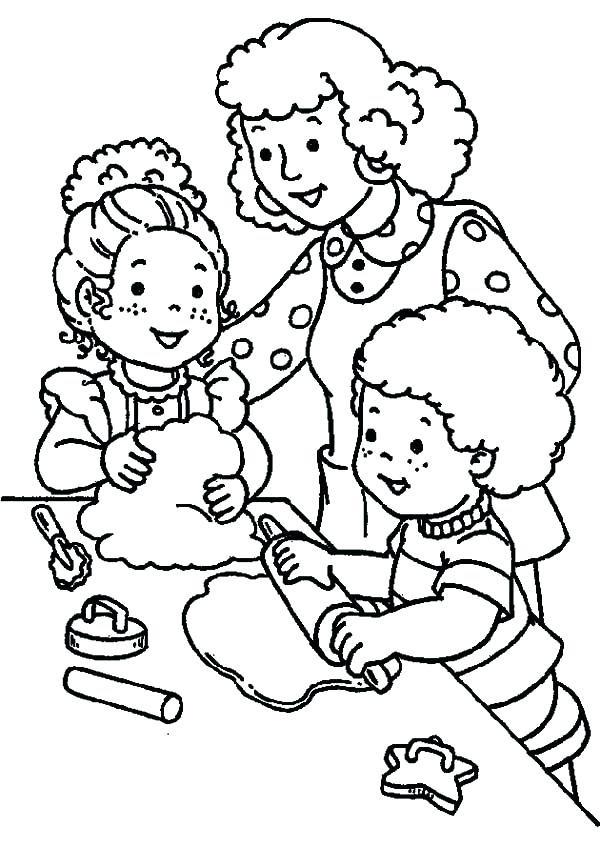 600x847 Helping Others Coloring Pages Helping Others Making Cookies