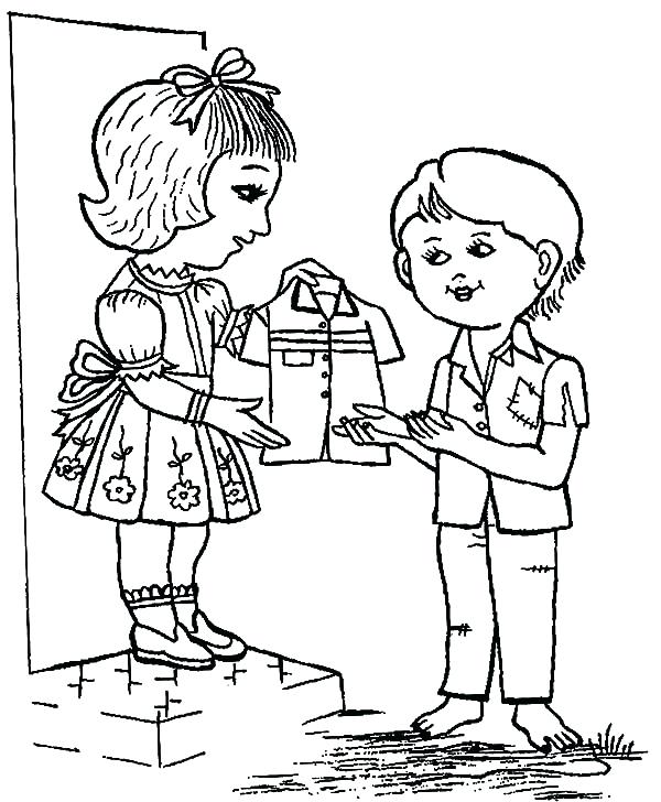 600x728 Helping Others Coloring Pages Kids Helping Each Other Coloring