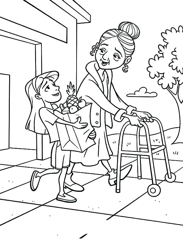600x787 Bible Coloring Pages Helping Others