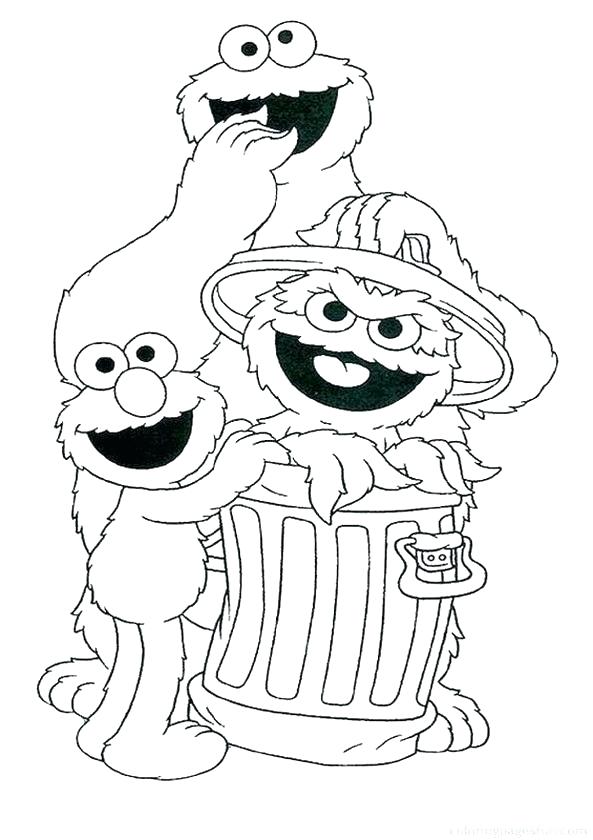 593x840 Free Sesame Street Alphabet Coloring Pages Printable Index