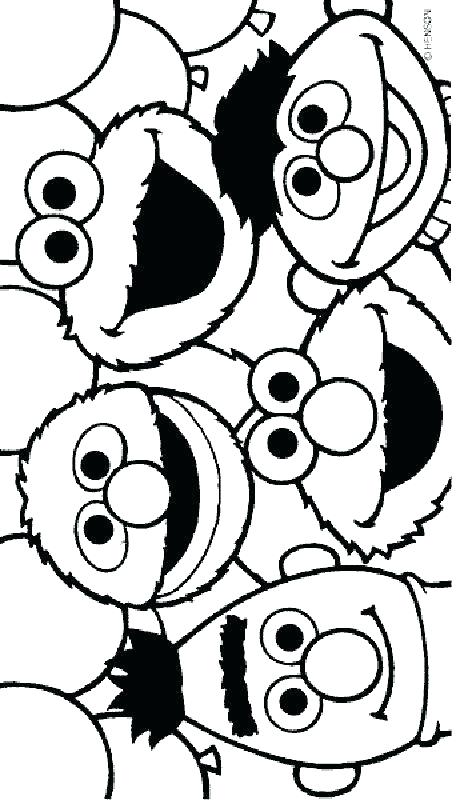 456x800 Sesame Street Birthday Coloring Pages