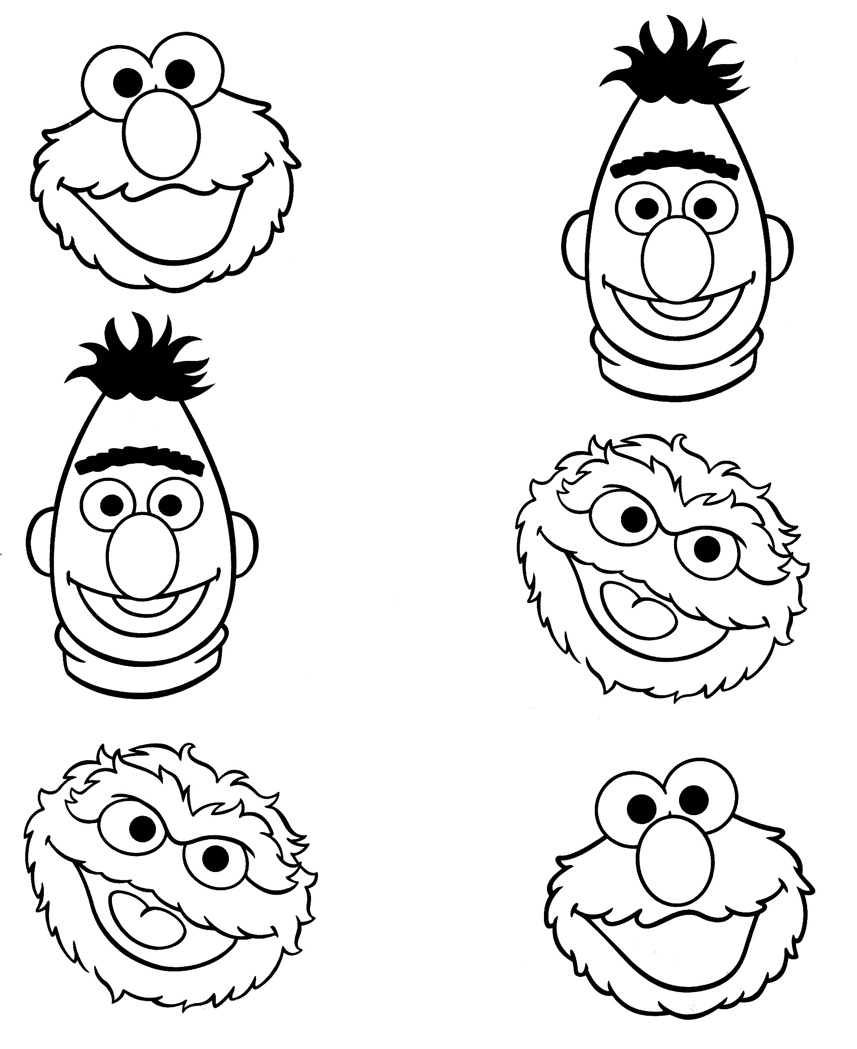 1700x2081 Sesame Street Characters Pictures To Print
