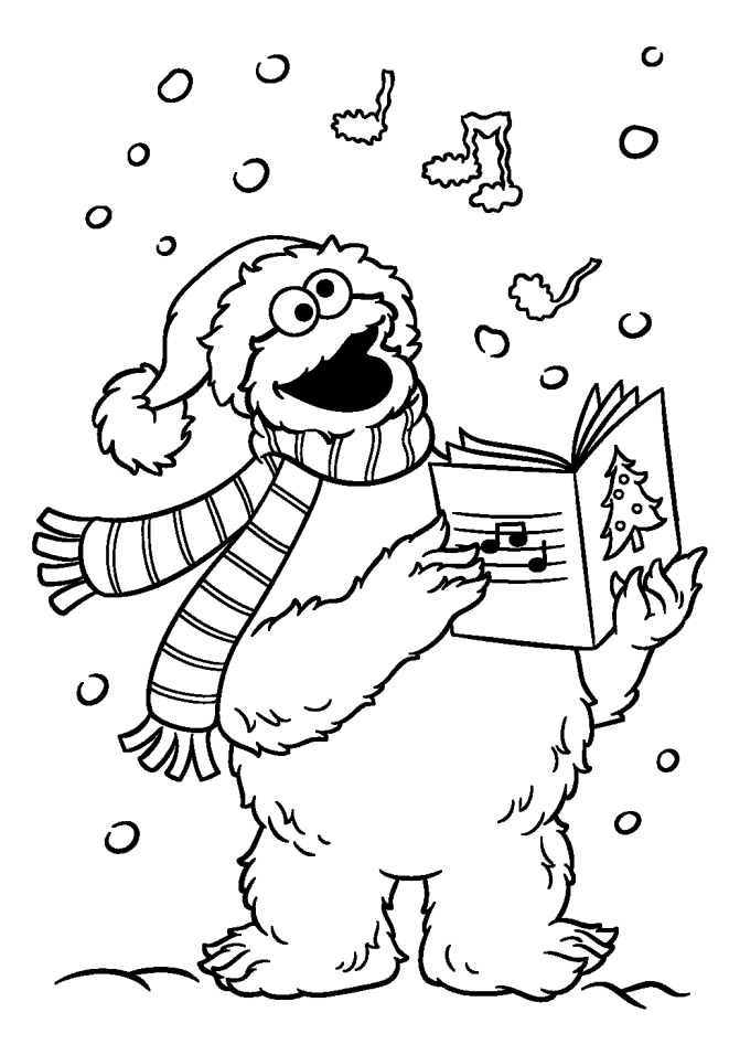 661x956 Sesame Street Christmas Coloring Pages Sesame Street Christmas