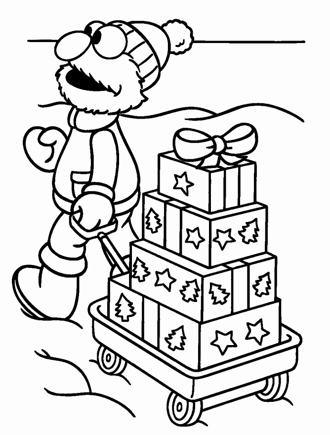 668x880 Street Christmas Coloring Pages Sesame Street Printable Coloring