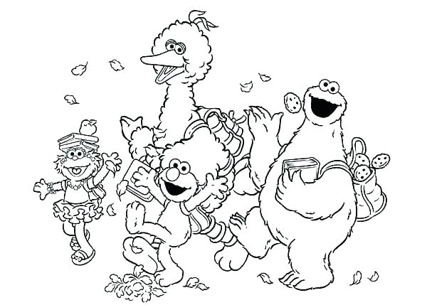 600x429 Cookie Monster Christmas Coloring Pages Icontent