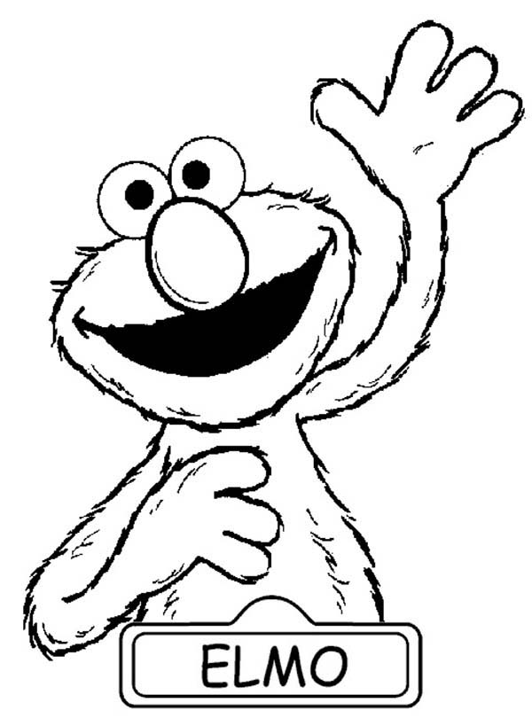 600x810 Elmo Greeting Us In Sesame Street Coloring Page Color Luna
