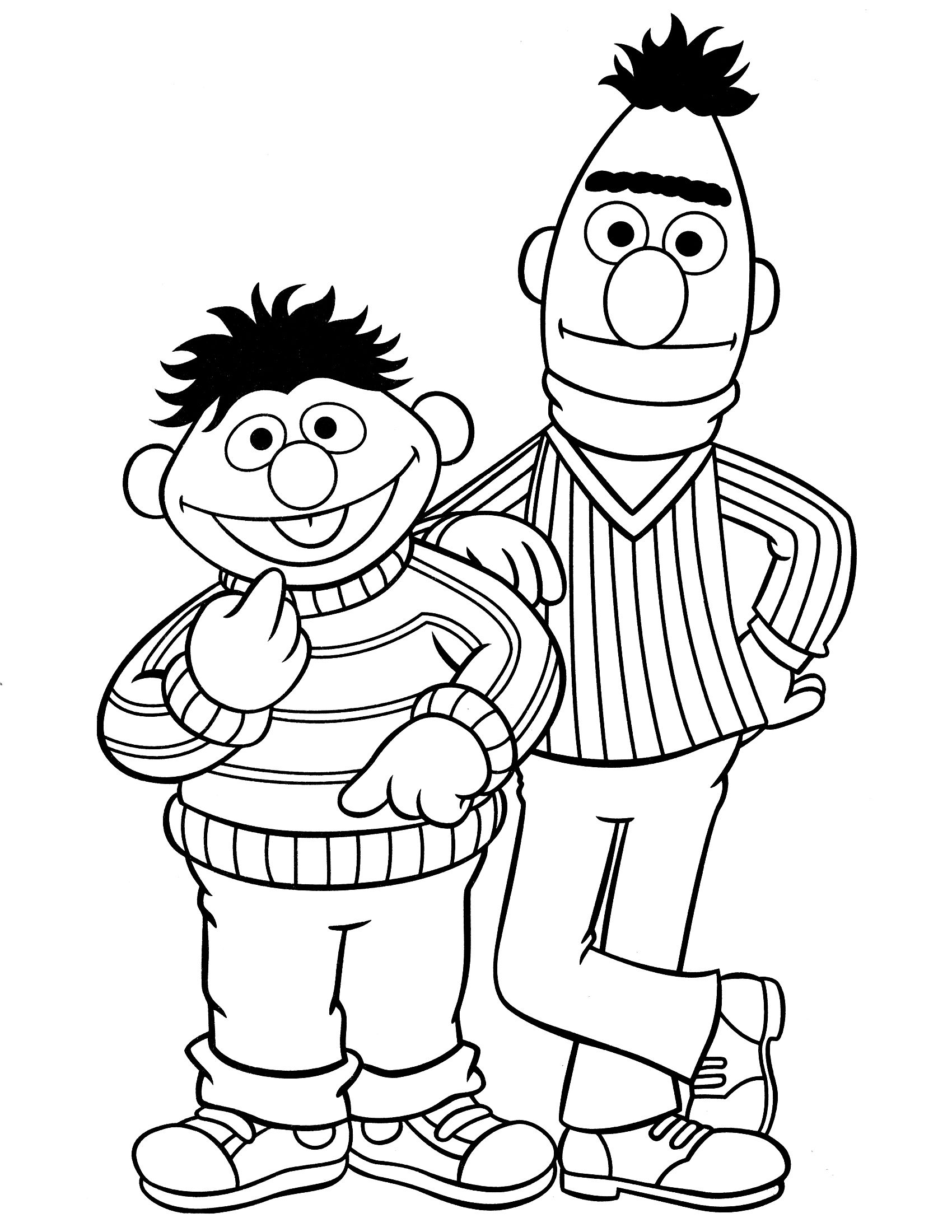 1700x2200 Here We Provide Some Black And White Sesame Street Coloring Pages