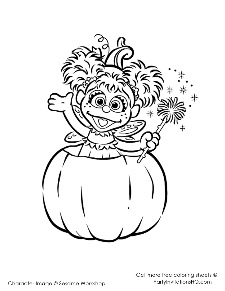 850x1100 Sesame Street Halloween Coloring Pages
