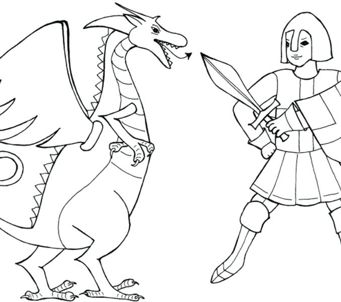 678x600 George Coloring Pages And The Dragon Colouring Pages Saint