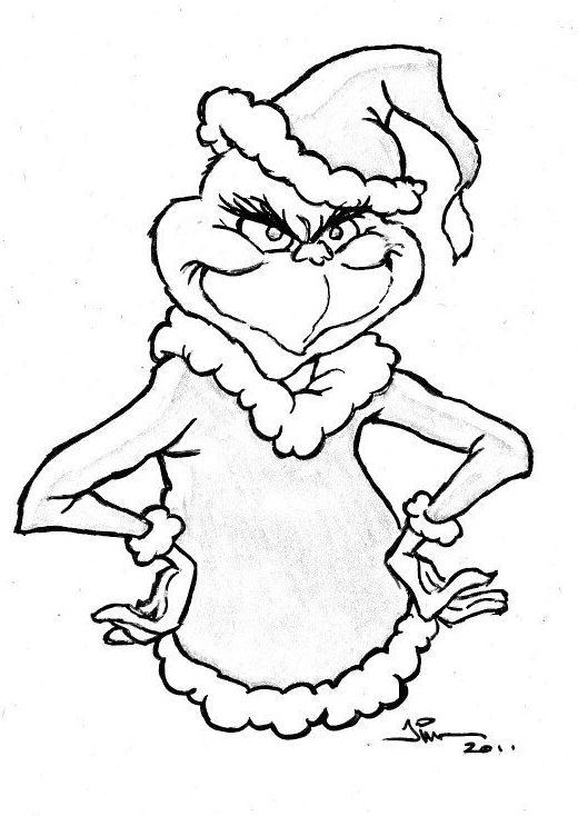 520x734 Dr Seuss Grinch Christmas Coloring Page Resize