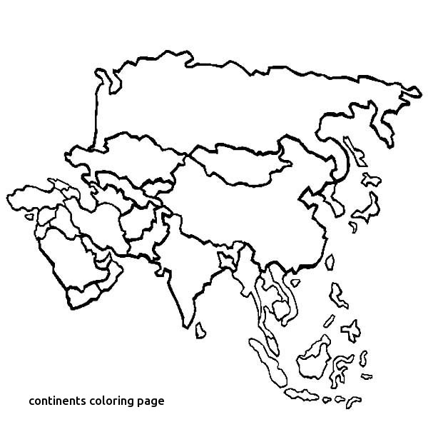 600x612 Continents Coloring Page